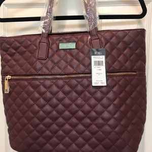 BCBG burgundy (merlot), quilted bag, NWT